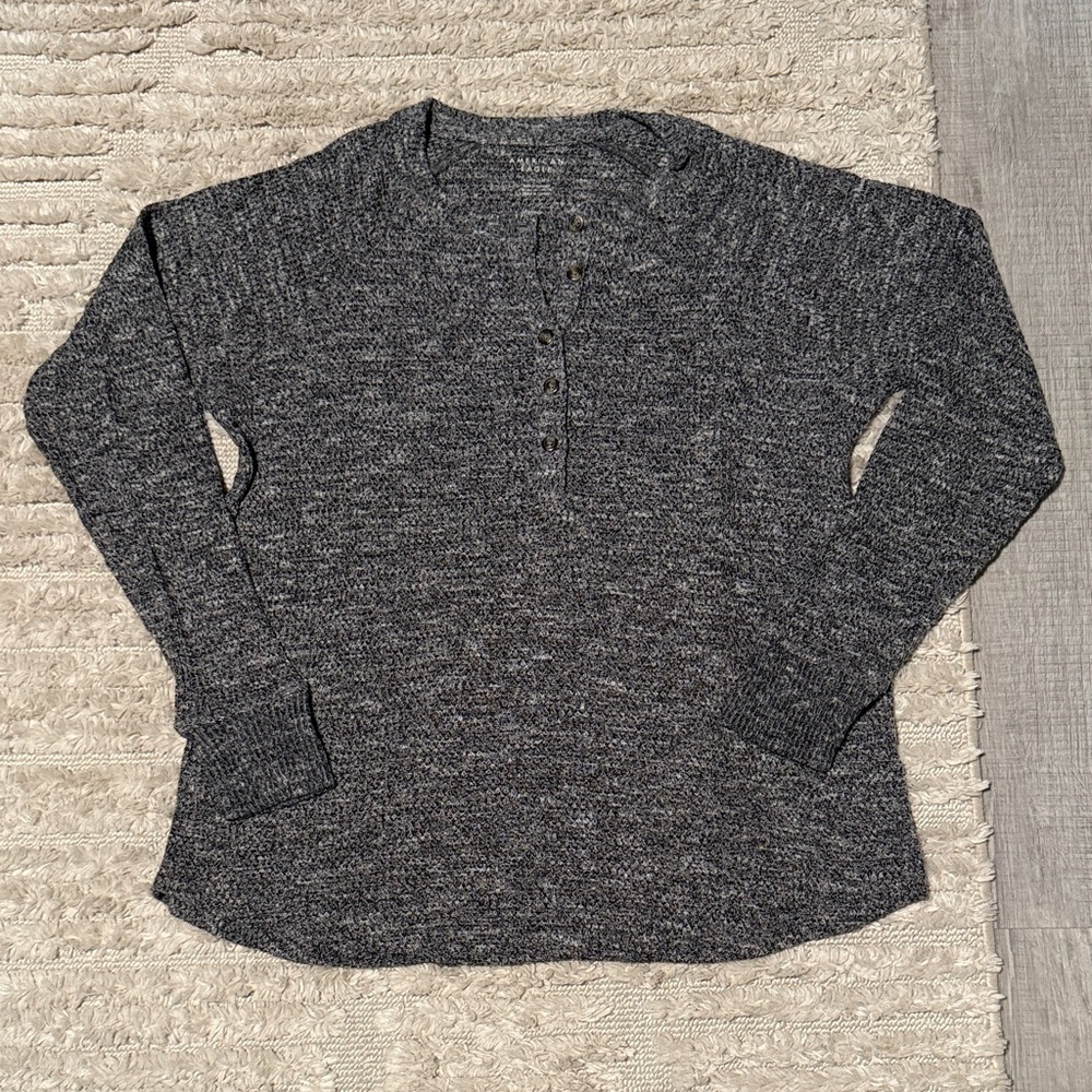 Woah So Soft Henley Long Sleeve Top